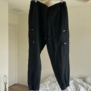 Banana Republic black Cargo joggers
